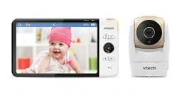Produktbild: VTech Babymonitor VM919 HD – Video-Babyphon mit Weitwinkelkamera – 360° Panoramasicht, HD-Video, klarer Sound, 7