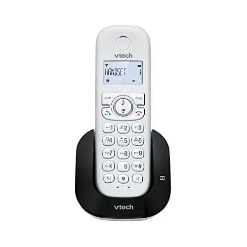 Produktbild: VTech CS1550 DECT Schnurloses Telefon mit Anrufbeantworter, innovativer Ladestation, ECO Modus, Anrufererkennung/Anklopffunktion, Freisprecheinrichtung, hintergrundbeleuchtetem Display und Tastatur