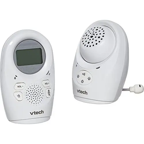 Produktbild: VTech Digitales Audio-Babyphon DM1212 – DECT-Technologie, Gegensprechfunktion, Geräuschpegelanzeige, Temperatursensor, Sternenhimmel-Nachtlicht u. v. m. – Mit Eltern- und Babyeinheit
