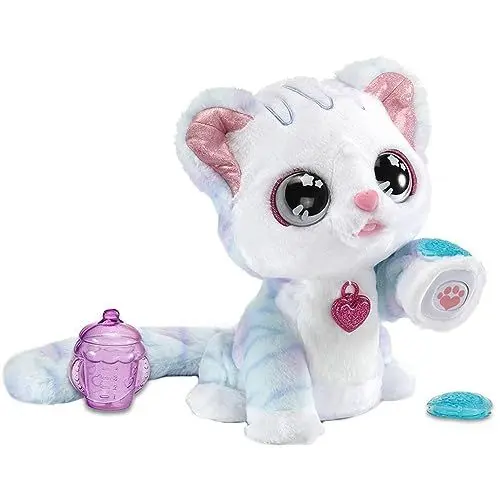 Produktbild: Vtech Glamour, die Glitzerkatze – Magisches Haustier mit Licht- und Soundeffekten, Bewegungen und Musik – Mit Kindertattoos in Form von glitzernden Pfotenabdrücken – Für Kinder von 4-10 Jahren