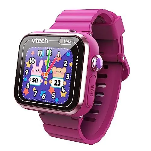 Produktbild: Vtech KidiZoom Smart Watch MAX in Lila – Kinderuhr mit Duokamera für Fotos und Videos, zahlreichen Spielen, abwechslungsreichen Funktionen u. v m. – Für Kinder von 5-12 Jahren