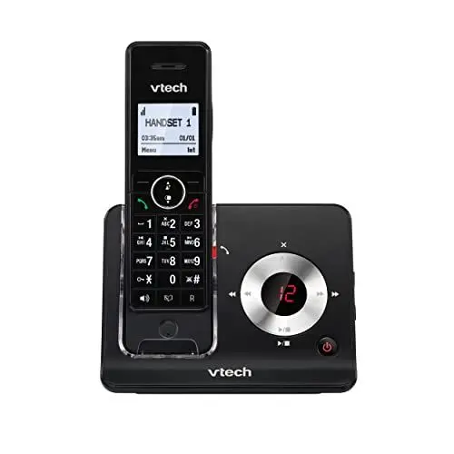 Produktbild: VTech MS3050 DECT Schnurloses Telefon mit Anrufbeantworter, Anrufersperre, Anrufererkennung/Anklopffunktion, Freisprecheinrichtung, Lautstärke-Booster/Verstärker, hintergrundbeleuchtetem Display