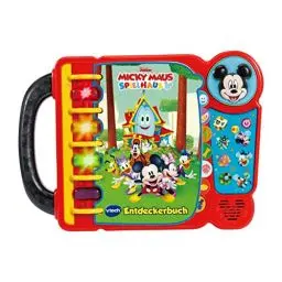 Produktbild: VTech Micky Maus Spielhaus - Entdeckerbuch – 14 interaktive Seiten mit Micky Maus und seinen Disney-Freunden – Mit der Originalstimme von Micky Maus und 4 Spielmodi – Für Kinder von 2-5 Jahren