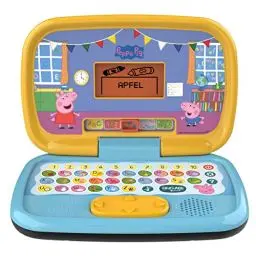 Produktbild: Vtech Peppas Lernlaptop – Lerncomputer mit ABC-Tastatur und verschiedenen Lerninhalten mit den Themen Buchstaben und Wörter, Zahlen, Logik, Spiele und Musik – Für Kinder von 3-6 Jahren