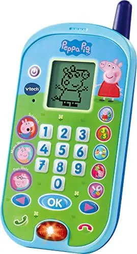 Produktbild: Vtech Peppas Lerntelefon – Mit den Originalstimmen aus der Peppa Pig Serie und spannenden Lernspielen – Für Kinder von 2-5 Jahren