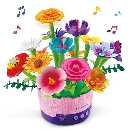 Produktbild: VTech Steckspaß-Blumen – Magischer Blumentopf zum Selbstzusammenstecken und Dekorieren mit Musik und 100 bunten Teilen – Für Kinder von 4-10 Jahren