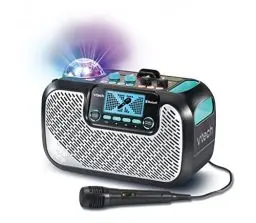 Produktbild: Vtech Super Sound Karaoke-Box mit hochwertigem Klang, Mikrofon, Discokugel, tollen Soundeffekten und Stimmverzerrer - Ab 14 Jahren, Mehrfarbig