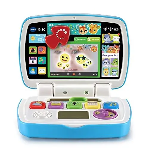 Produktbild: VTech Tierfreunde-Laptop – Baby-Lerncomputer mit Lerninhalten zu Wetter, Emotionen, Rollenspiel, Musik und mehr – Für Kinder von 1-3 Jahren