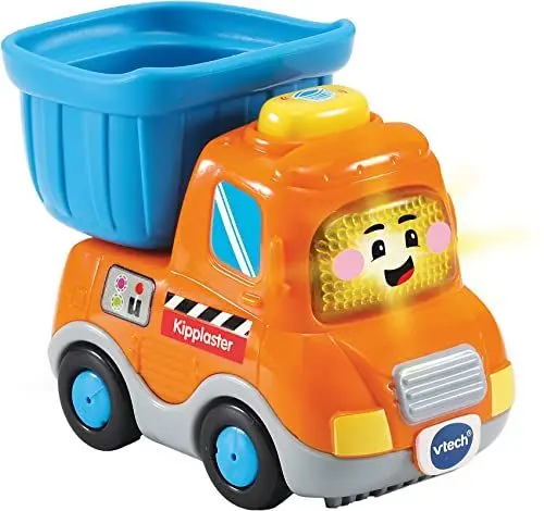 Produktbild: VTech Tut Tut Baby Flitzer - Kipplaster – Spielzeugauto mit Musik, aufleuchtender Taste, spannenden Sätzen und Geräuschen – Für Kinder von 1-5 Jahren