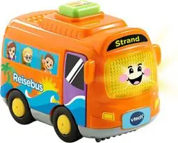Produktbild: VTech Tut Tut Baby Flitzer - Reisebus – Spielzeugauto mit Musik, aufleuchtender Taste, spannenden Sätzen und Geräuschen – Für Kinder von 1-5 Jahren