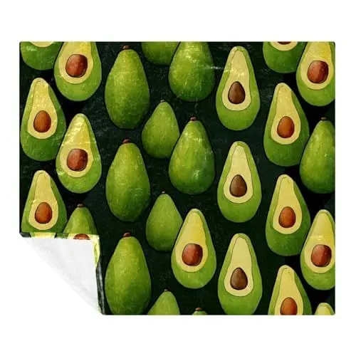 Produktbild: VTGHDEEQ Überwurfdecken für Frauen,Couchdecken und Überwürfe,Avocado Fruchtdruck,59x78.7 in