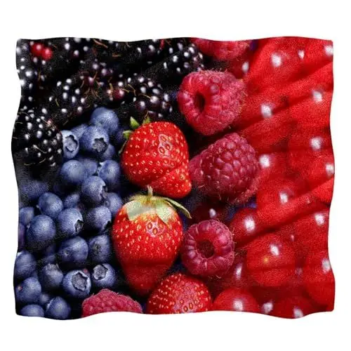 Produktbild: VTGHDEEQ Überwurfdecken für Frauen,Couchdecken und Überwürfe,Beeren Erdbeerfrucht,59x78.7 in