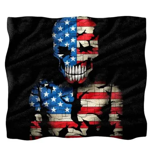 Produktbild: VTGHDEEQ Überwurfdecken für Frauen,Couchdecken und Überwürfe,Retro Stil der amerikanischen Flagge,59x78.7 in