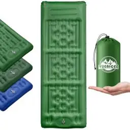 Produktbild: VUENICEE Isomatte Selbstaufblasend, 12CM Verdicktes Camping Matratze mit Fußpresse Pumpe, Wasserdicht Ultraleicht Selbst Aufblasbares Matratze für Wandern, Camping, Wüste, Strand usw.
