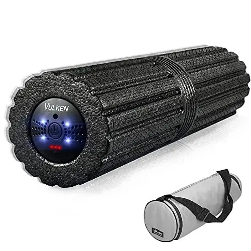 Produktbild: Vulken Faszienrolle Vibration Massagerolle 43cm mit Intensiver Tiefenvibration Foam Roller mit 4 Vibrationsstufen Selbstmassagerolle