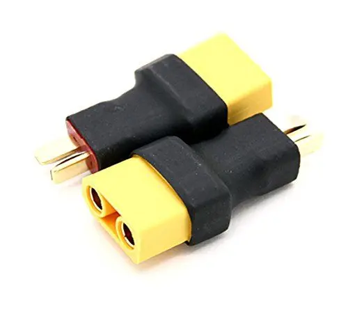 Produktbild: VUNIVERSUM 2X Stück Premium Adapter XT90 Female Buchse auf T-Dean Stecker Male T-Plug Deans Ladekabel für Lipo Akku 90A von Modellbau