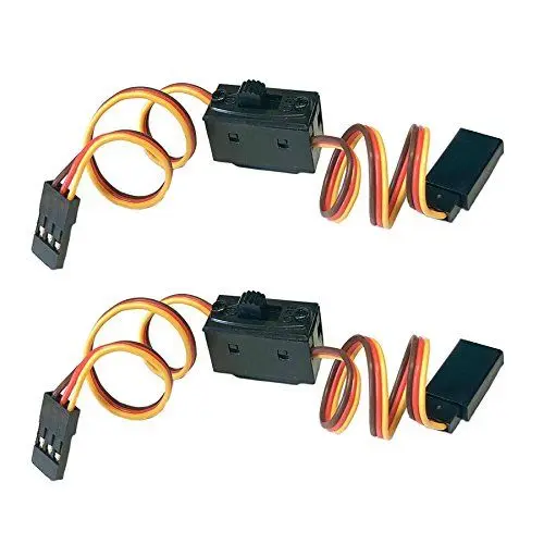 Produktbild: VUNIVERSUM 2X Stück Premium Schalterkabel Power Schalter Kabel JR BEC Stecker auf Buchse RX An/Aus ON/Off RC Powerschalter für Servo Empfänger Lipo Akku Modellbau