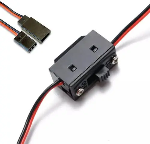 Produktbild: VUNIVERSUM 2X Stück Schalterkabel Power Schalter 15cm Kabel JR BEC Stecker auf Buchse RX An/Aus ON/Off RC Powerschalter für Servo Empfänger Lipo Akku