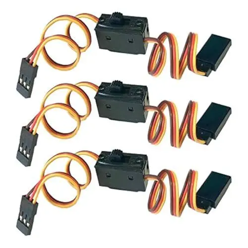 Produktbild: VUNIVERSUM 3X Stück Premium Schalterkabel Power Schalter Kabel JR BEC Stecker auf Buchse RX An/Aus ON/Off RC Powerschalter für Servo Empfänger Lipo Akku Modellbau