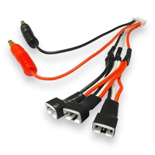 Produktbild: VUNIVERSUM Premium Multi Balancer Ladekabel 4mm Bananenstecker auf 3X JST 2.0 PH 2S 3Pin für 7,4V E-Flite Micro UMX Serie RC Flugzeug Copter Lipo Akku