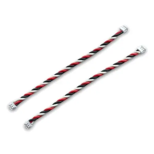 Produktbild: vuniversum 2x Stück 3Pin 10cm Verlängerungskabel Verbindungskabel 26AWG Silikonkabel verdrillt vom Empfänger zum Satellit kompatibel zu Spektrum Nanolite Multiplex OrangeRx JR