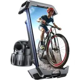 Produktbild: VUP Handyhalterung Fahrrad, Motorrad Handyhalterung Neueste Dreh-Knopf Feste Klammer,360° Drehbar Handyhalter Fahrrad für Roller,Rennrad,Fahrrad Handyhalterung Kompatibel mit Alle 4,0