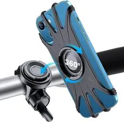 Produktbild: VUP Handyhalterung Fahrrad, abnehmbar 360°verstellbare Fahrrad Handyhalterung, universal Motorrad Handyhalterung für 4-6,7 Zoll Smartphone, für Rennrad MTB Kinderwagen