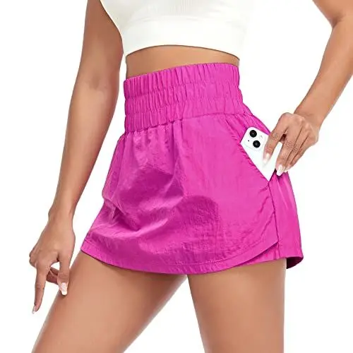 Produktbild: VUTRU Damen High Waist Tenniskleid Golf Mini Tennisröcke Sommer Sport Running Shorts Front Skirts Back Hosen pink xs