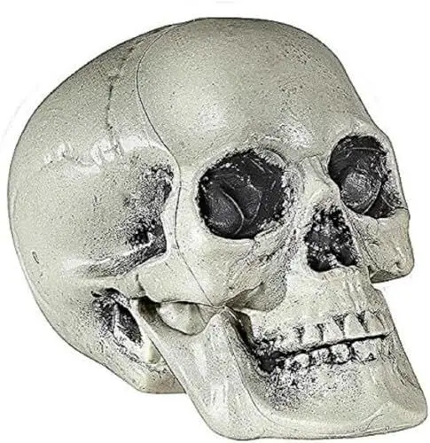 Produktbild: W WIDMANN MILANO Party Fashion 01379 - Totenkopf aus Plastik, 21 cm, Partydekoration, Halloween, Karneval, Mottoparty