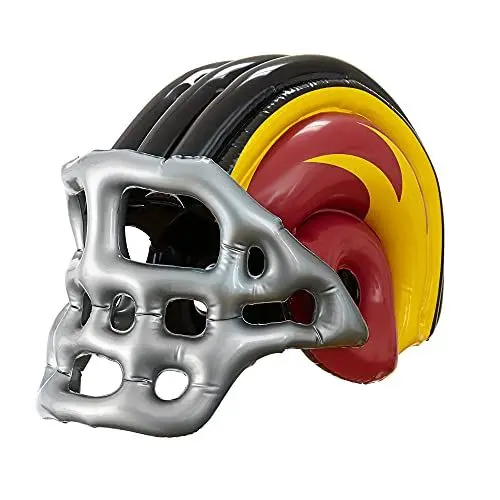 Produktbild: W WIDMANN MILANO Party Fashion 04833 - Aufblasbarer Footballhelm, Schwarz/Gelb/Rot, American Football, Hut, Kostüm, Accessoire, Karneval, Mottoparty
