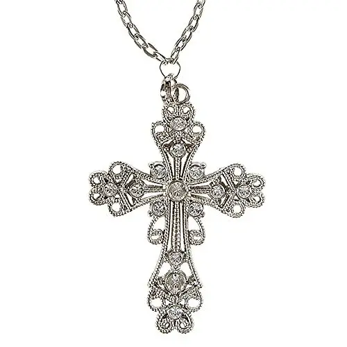 Produktbild: W WIDMANN MILANO Party Fashion 05715 - Kette mit gotischem Kreuz, Schmuck, Kostümaccessoires, Dark, Gotik, Mottoparty, Karneval, Halloween
