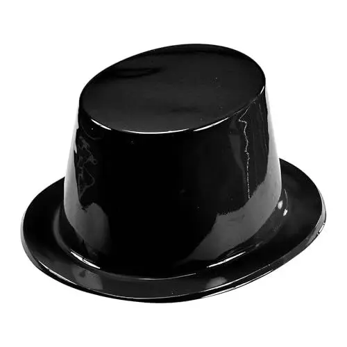 Produktbild: W WIDMANN MILANO Party Fashion 1635B - Zylinder, aus Plastik, Schwarz, Kopfbedeckung, Hut, Plastikhut, Kostümzubehör, Karneval, Mottoparty