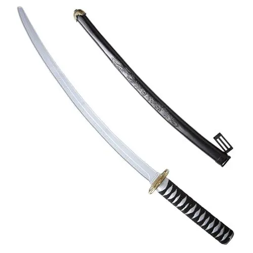 Produktbild: W WIDMANN MILANO Party Fashion 2728Q - Japanisches Schwert, ca. 75 cm, aus Plastik, Ninja, Katana, Kostüm, Accessoire, Karneval, Mottoparty