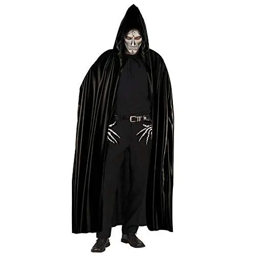 Produktbild: W WIDMANN MILANO Party Fashion 3585C - Umhang mit Kapuze, schwarz, ca. 142 cm