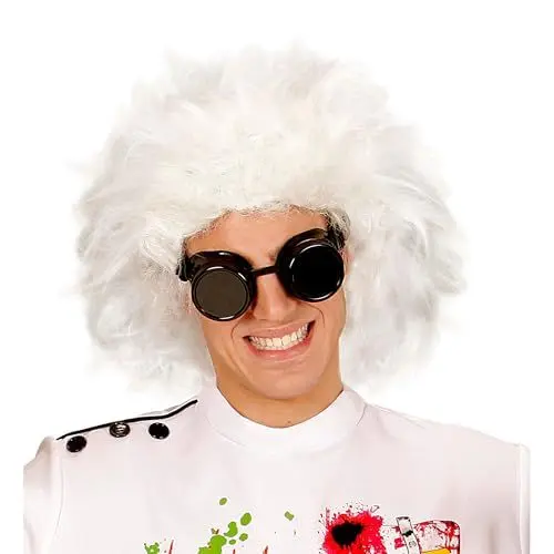 Produktbild: W WIDMANN MILANO Party Fashion 6382L - Perücke Mad Scientist, weiß, Wissenschaftler, Karneval, Halloween, Mottoparty