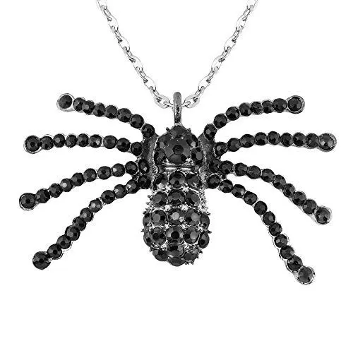 Produktbild: W WIDMANN MILANO Party Fashion 7145G - Halskette Strass Spinne, Schmuck, Halsband, Vampir, Halloween, Karneval, Mottoparty
