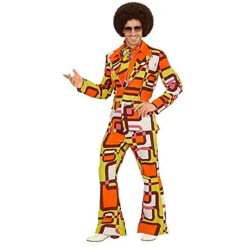Produktbild: W WIDMANN MILANO Party Fashion - 70er Jahre Anzug Tubes, Jackett und Hose, Disco Fever, Kostüm, Mottoparty, Karneval