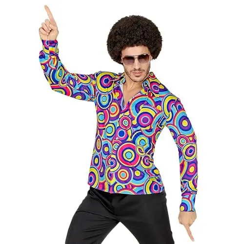 Produktbild: W WIDMANN MILANO Party Fashion - 70er Jahre Herrenhemd, Disco Style, Faschingskostüme