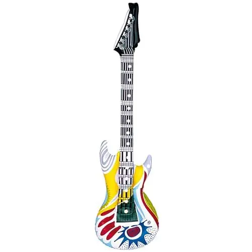 Produktbild: W WIDMANN MILANO Party Fashion - Aufblasbare Gitarre, Länge circa 105 cm, Instrument, Luftgitarre, Mottoparty, Karneval