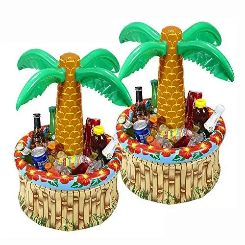 Produktbild: W WIDMANN MILANO Party Fashion - Aufblasbare Palme mit Getränkekühler, zum Befüllen mit EIS und Wasser, Flaschenkühler für Beachparty
