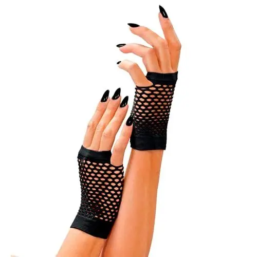 Produktbild: W WIDMANN MILANO Party Fashion - Fingerlose Netzhandschuhe, 80er Jahre, Karneval, Mottoparty