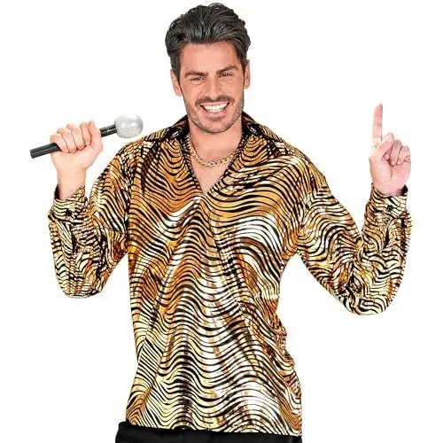 Produktbild: W WIDMANN MILANO Party Fashion - Hemd Disco Fever, Popstar, Sänger, Schlagermove, Bad Taste Outfit, Faschingskostüme