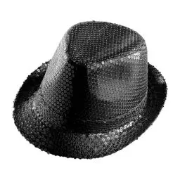 Produktbild: W WIDMANN MILANO Party Fashion - Hut Fedora, Hut mit Pailletten, Kopfbedeckung, Karneval, Schwarz