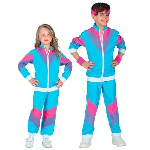 Produktbild: W WIDMANN MILANO Party Fashion - Kinderkostüm Trainingsanzug, 80er Jahre Outfit, Jogginganzug, Faschingskostüme