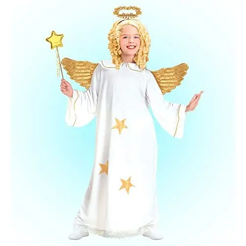 Produktbild: W WIDMANN MILANO Party Fashion - Kinderkostüm Engel, Kleid, Heiligenschein, Christkind, Weihnachten, Fasching