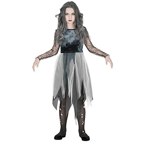 Produktbild: W WIDMANN MILANO Party Fashion - Kinderkostüm Geist, Kleid mit Tüllrock, Gespenst, Halloween