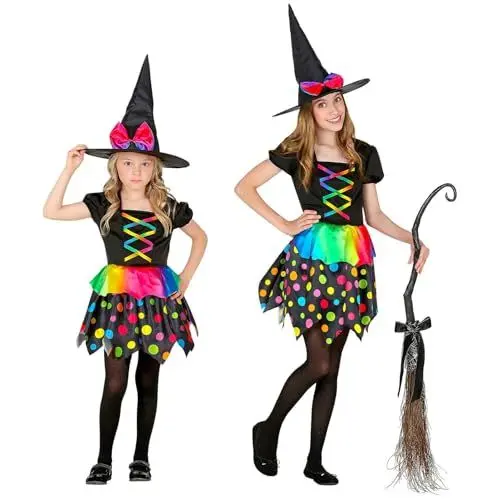 Produktbild: W WIDMANN MILANO Party Fashion - Kinderkostüm Hexe, Kleid, Hexenhut, Märchen, Faschingskostüme, Halloween
