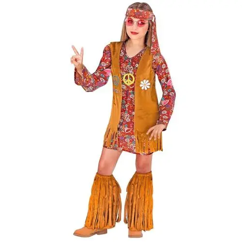 Produktbild: W WIDMANN MILANO Party Fashion - Kinderkostüm Hippie, Kleid, Flower Power, Blumenmädchen, Faschingskostüme, Karneval
