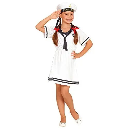 Produktbild: W WIDMANN MILANO Party Fashion - Kinderkostüm Matrosin, Sailor Girl, Marine, Uniform, Faschingskostüme, Karneval
