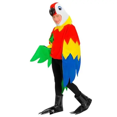 Produktbild: W WIDMANN MILANO Party Fashion - Kinderkostüm Papagei, Vogel, Tierkostüm, Faschingskostüme